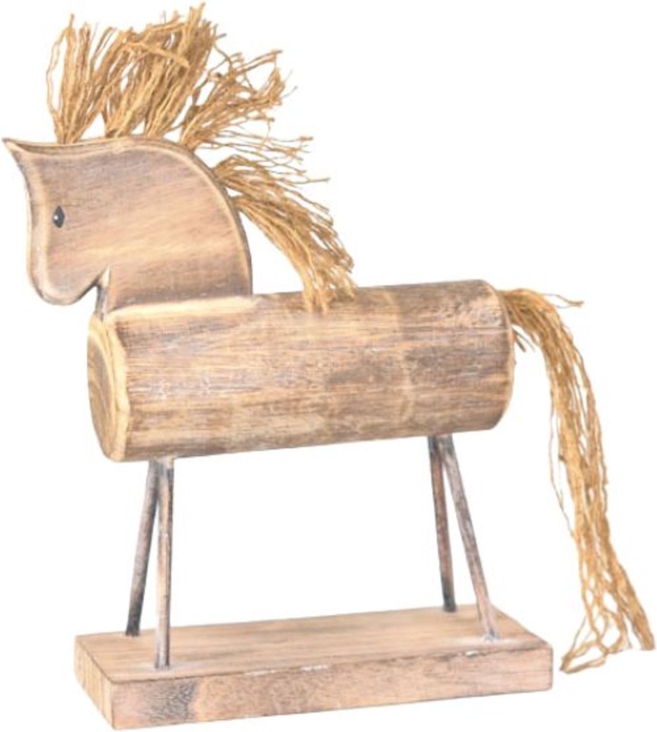 Houten Paard van Troje - Decoratie - Staand - Woodart - Trojaans - Beeld - Handwerk - Hoogte 25 cm