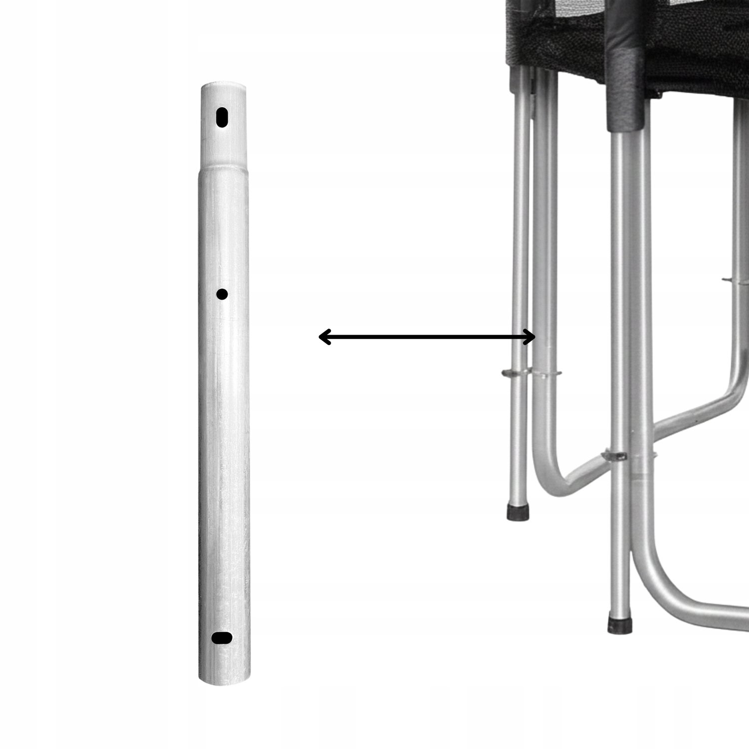 Trampoline Poot Verlengstuk 35 cm Staal - Universeel