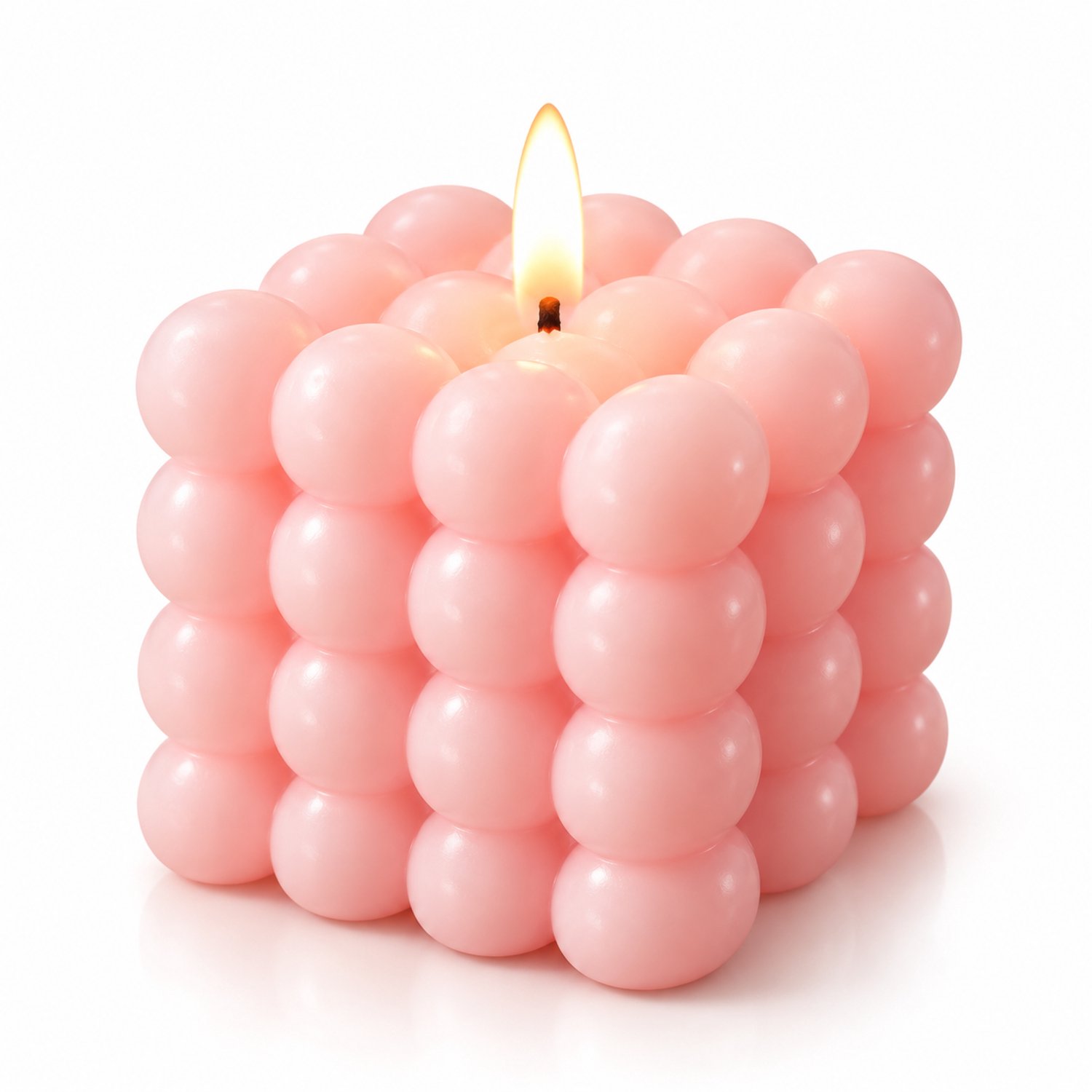Caimco LED Bubble Kaars Roze met Timer – Decoratieve Bubbelkaars – Sfeervolle LED Kaars – 6 Uur Timer – Woondecoratie