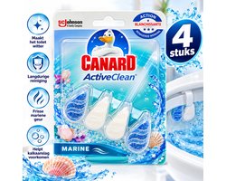 Canard Active Clean Marine Toiletblok – 4 Stuks – WC Reiniger – Tegen Kalkaanslag – Langdurige Frisheid – Marine Geur