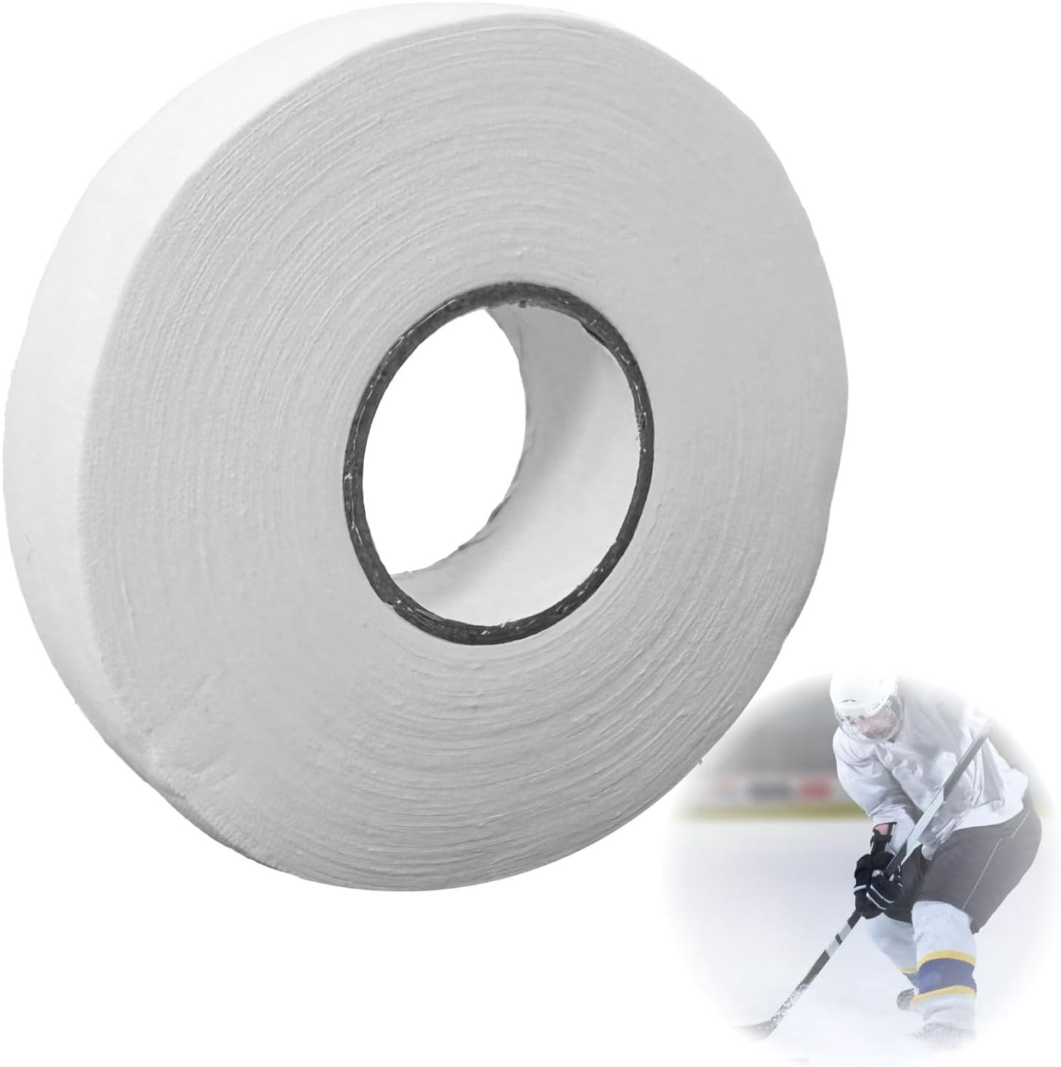 Duurzame en waterdichte hockey tape, 25 m x 2.5 cm, niet-slip zelfklevend, ideaal voor sportuitrusting en poly-katoen mix