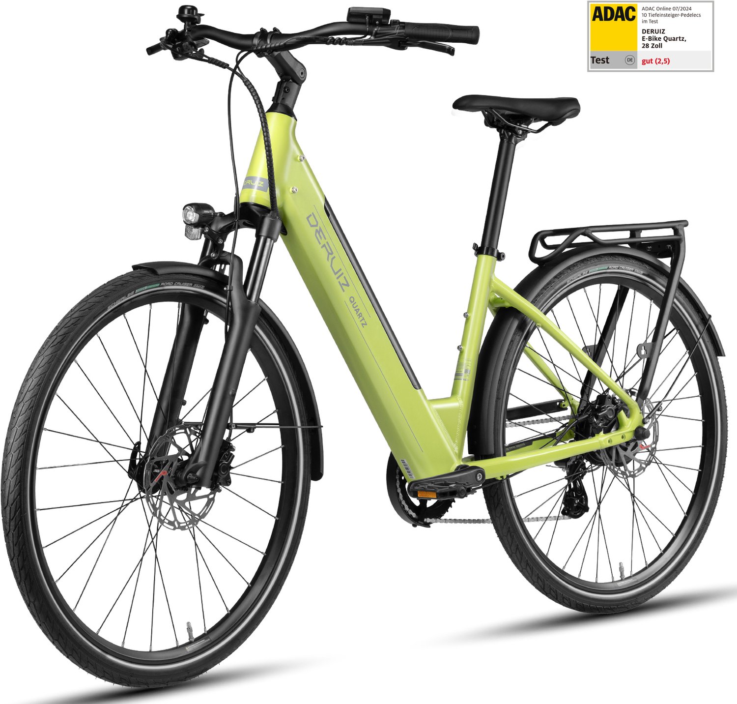 DERUIZ Quartz Elektrische fiets Lage instap 28 inch Koppelsensor Hydraulische schijfrem 644 Wh