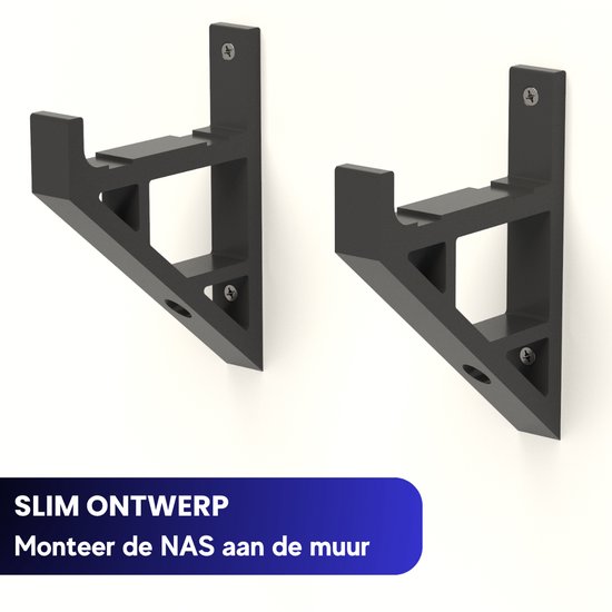 Wandhouder geschikt voor Synology DiskStation DS418, DS418play, DS420+, DS423+, DS425+, DS920+ & DS923+ - Houder voor NAS apparaat — afbeelding 4