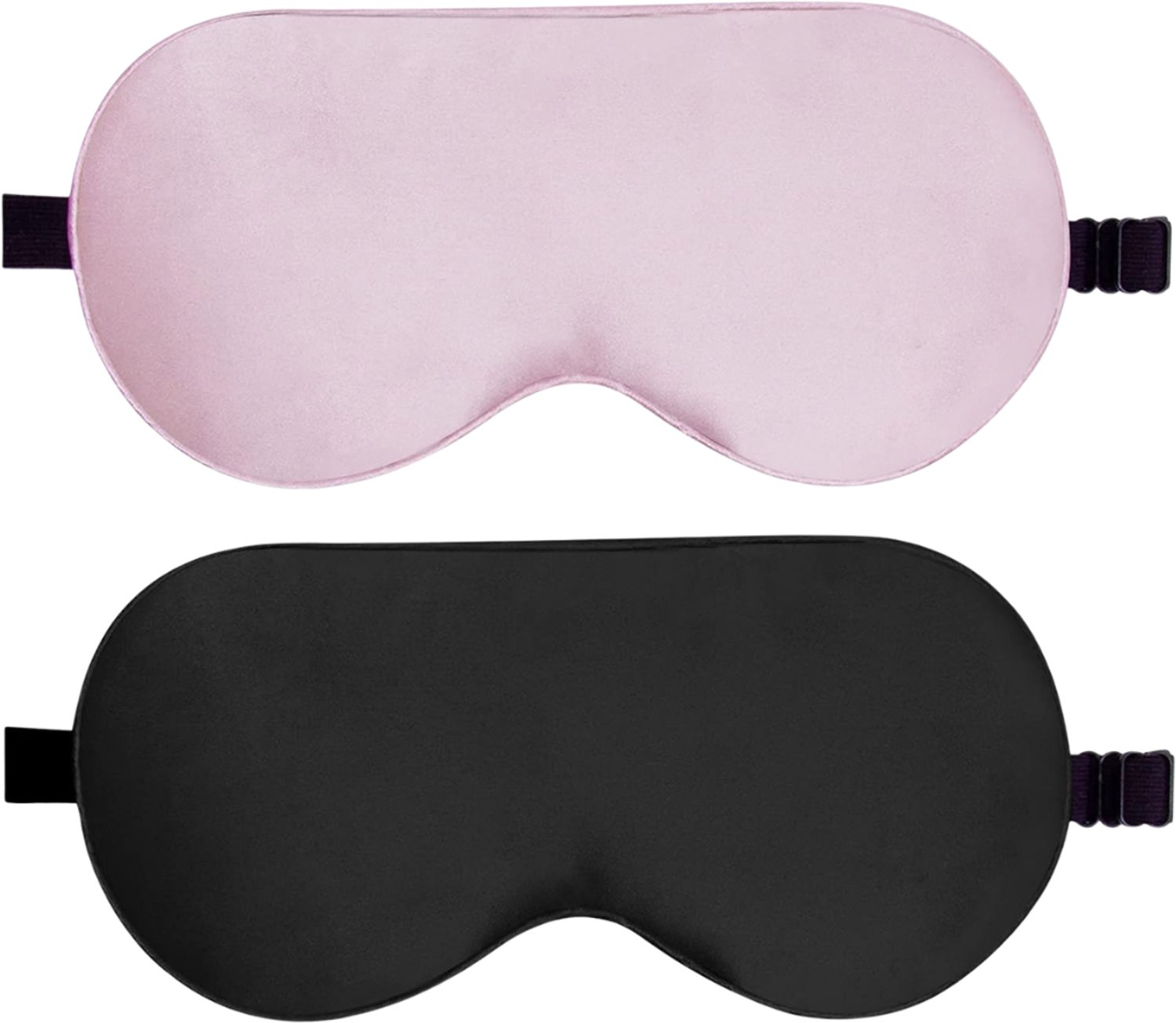 Verte - Slaapmasker - Zijde - Set Van 2 - Oogmasker Van 100% Echte - Natuurlijke - Zuivere Zijde - Met Verstelbare Band - Ideaal Voor Zomerse Reizen - Vermindert Gezwollen Ogen