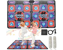 Dubbele dansmat-Dansmat voor Kinderen – Muziekdansmat –Draadloos - 2 Spelers - 200 Games - 179 Muzieknummers– Dansmachine voor thuis - HDMI 1080P - Opvouwbaar - Voor Thuis en Familie