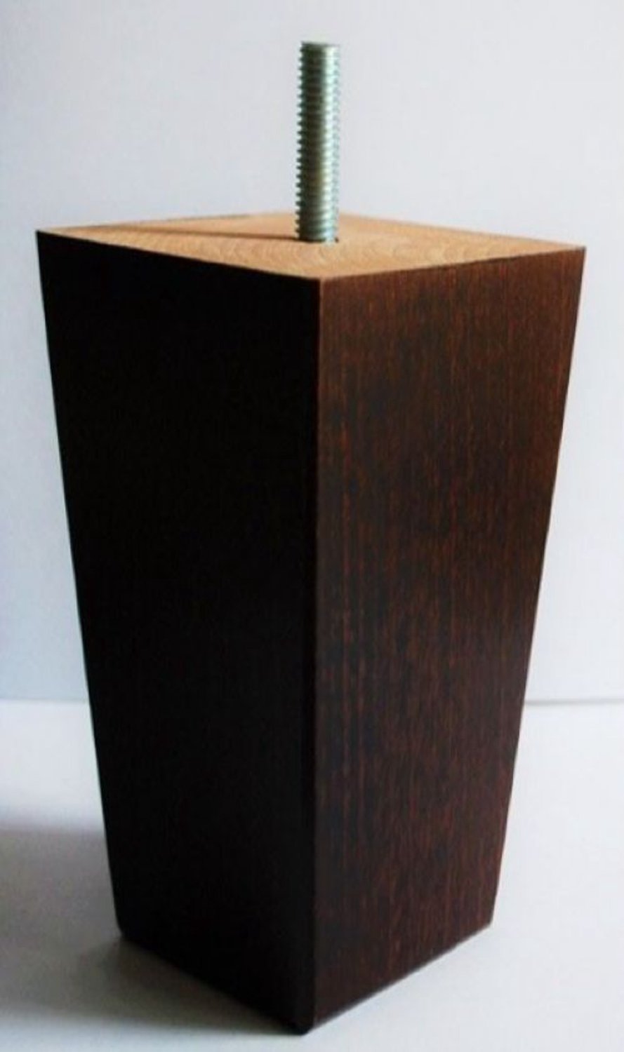 Boxspringpoten model Taurus, set 6 stuks, hout, M8 schroefdraad - 14cm - Wengé
