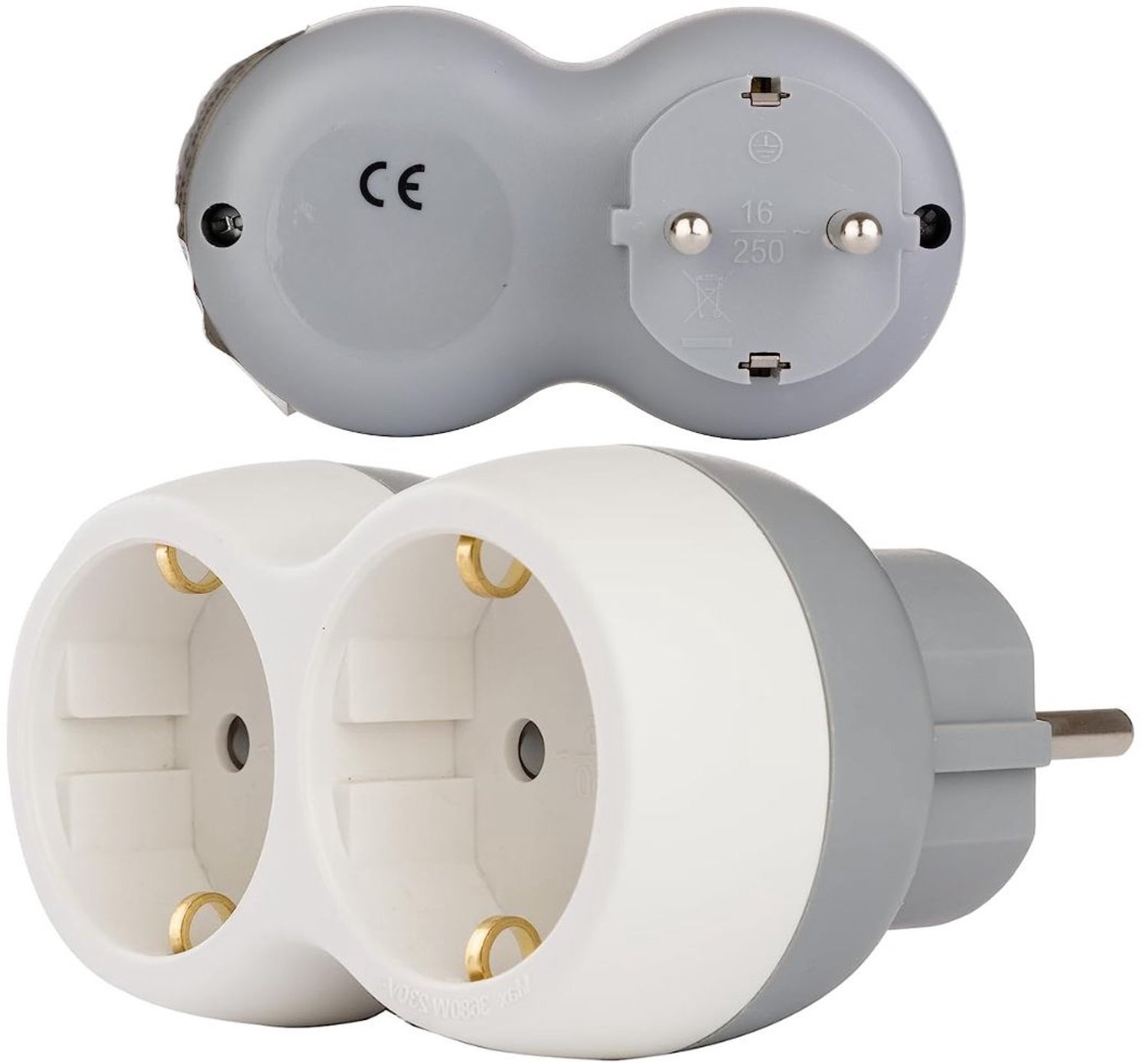 DailySupplies® Dubbele Stekker voor Stopcontact - Tweeweg Stekker - Verdeelstekker - Wit