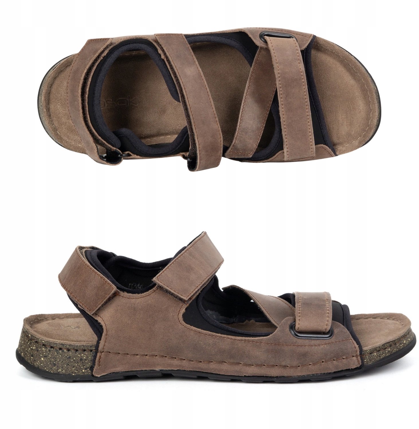Wasak Heren Sandalen Leer Comfort & Stijl Bruin