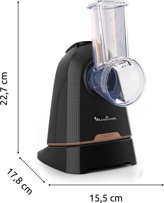 Moulinex Fresh Express Twist DK8638E0 - Elektrische Groentesnijder - 3 Functies - Direct in de Kom — afbeelding 3