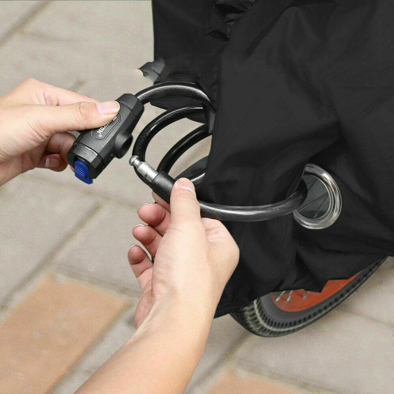 Fietshoezen Voor 3 Fietsen, Waterdichte en Uv-Werende Fietshoezen, Verstelbare Elastische Band en Winddichte Gesp.