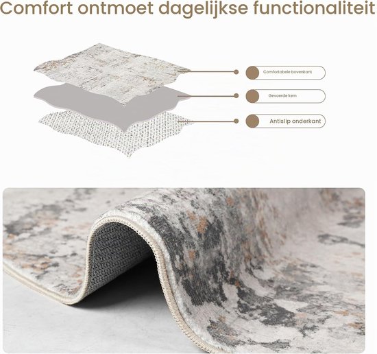 Beige Korte Pool Abstract Rond Tapijt Modern Antislip voor Woonkamer, Wasbaar en Geschikt voor Kinderkamer en Thuiswerkplek — afbeelding 3