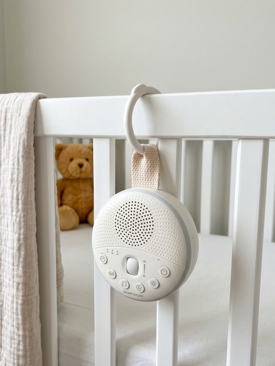 SmartStuff White Noise Machine Baby – Draagbaar Witte ruis slaapapparaat met 21 rustgevende geluiden, nachtlampje en timer – Oplaadbaar – Wit — afbeelding 5