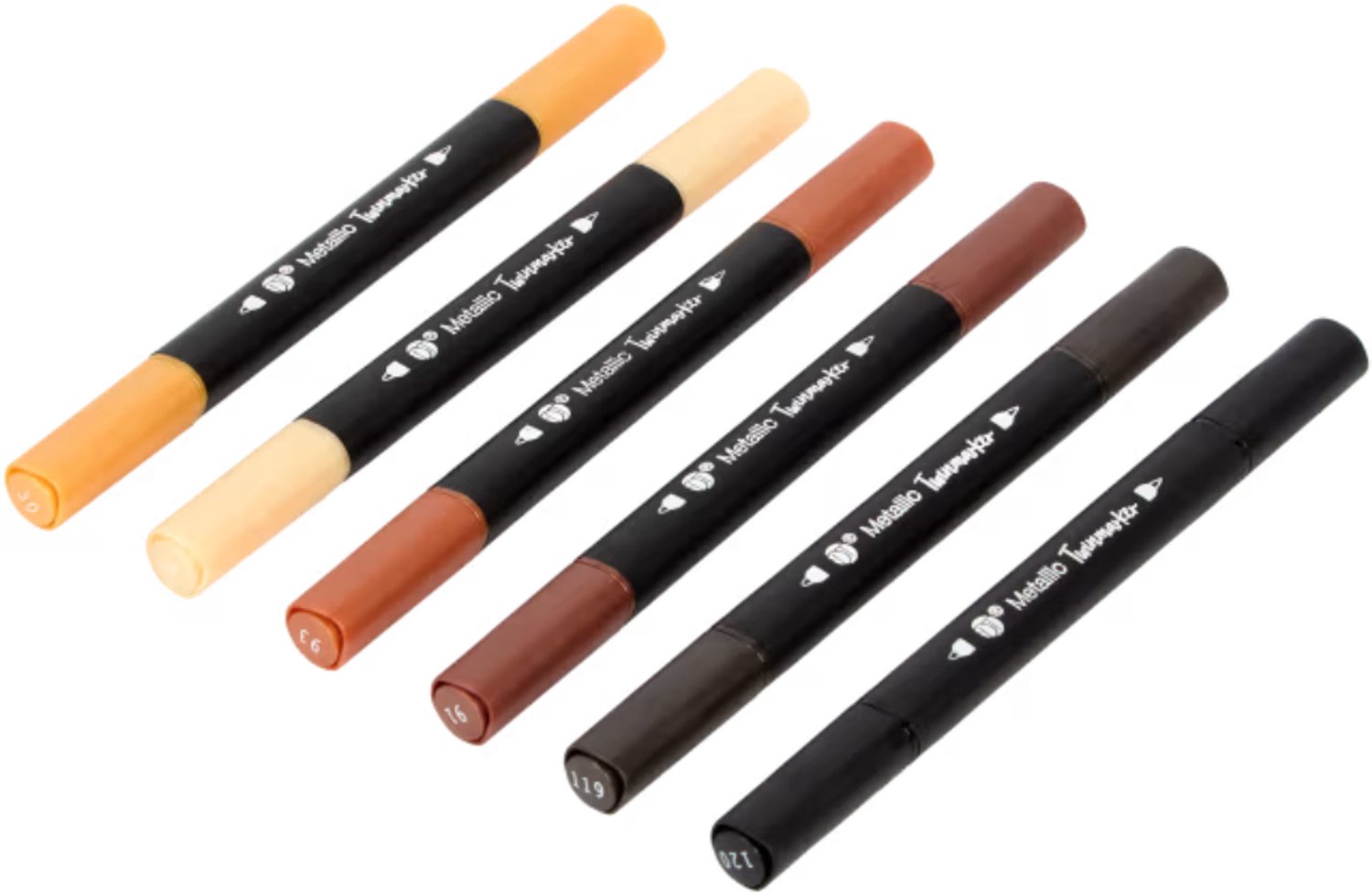 DécoTime metallic twinmarkers 6 stuks