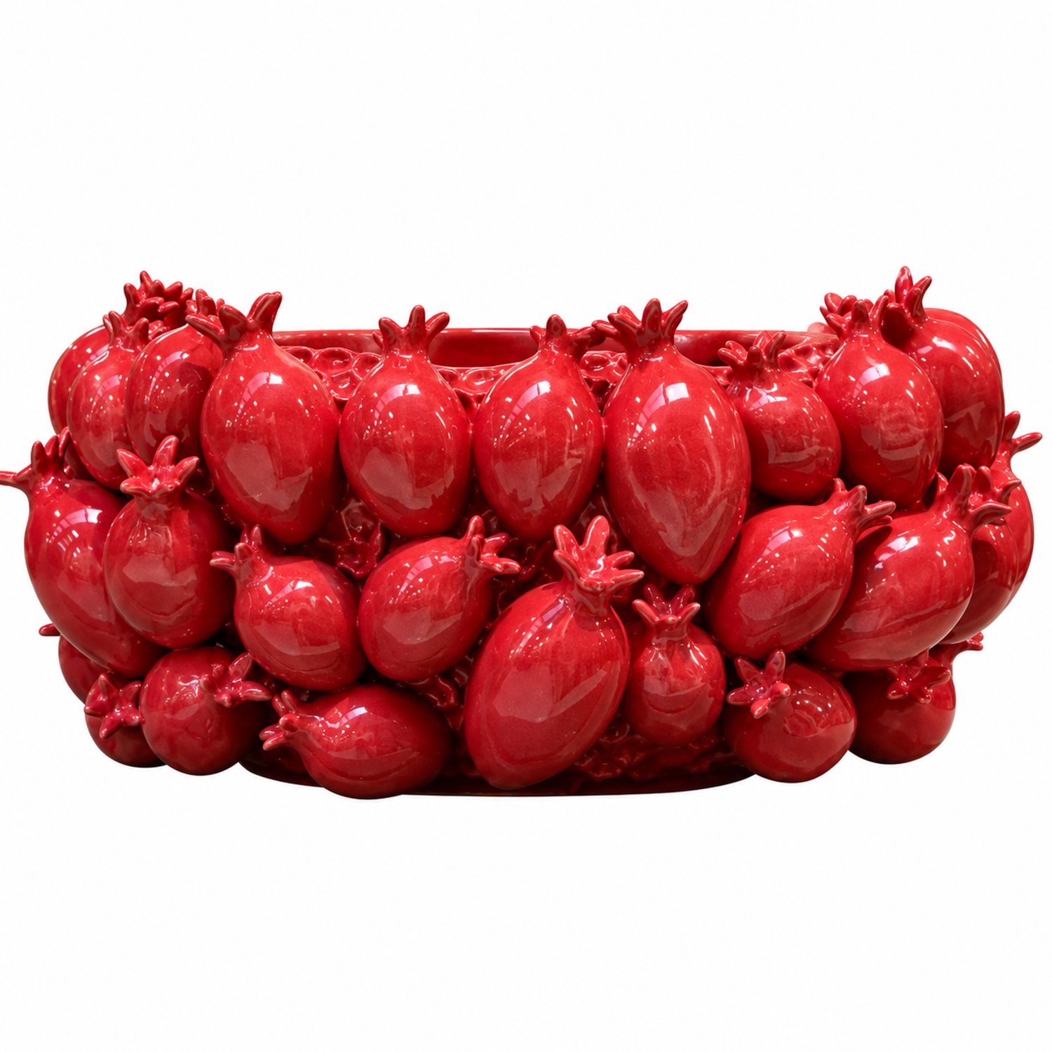 Colmore by Diga vaas granaatappel fuchsia roze keramiek 38x33x19