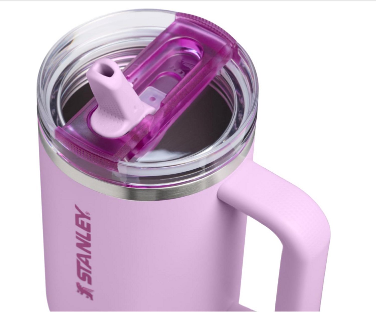 STANLEY Quencher ProTour Flip Straw Tumbler 1.2L (Soft Orchid) – Lekvrije Drinkbeker met Rietje & Handvat – Geïsoleerd RVS – BPA-vrij – foto 2