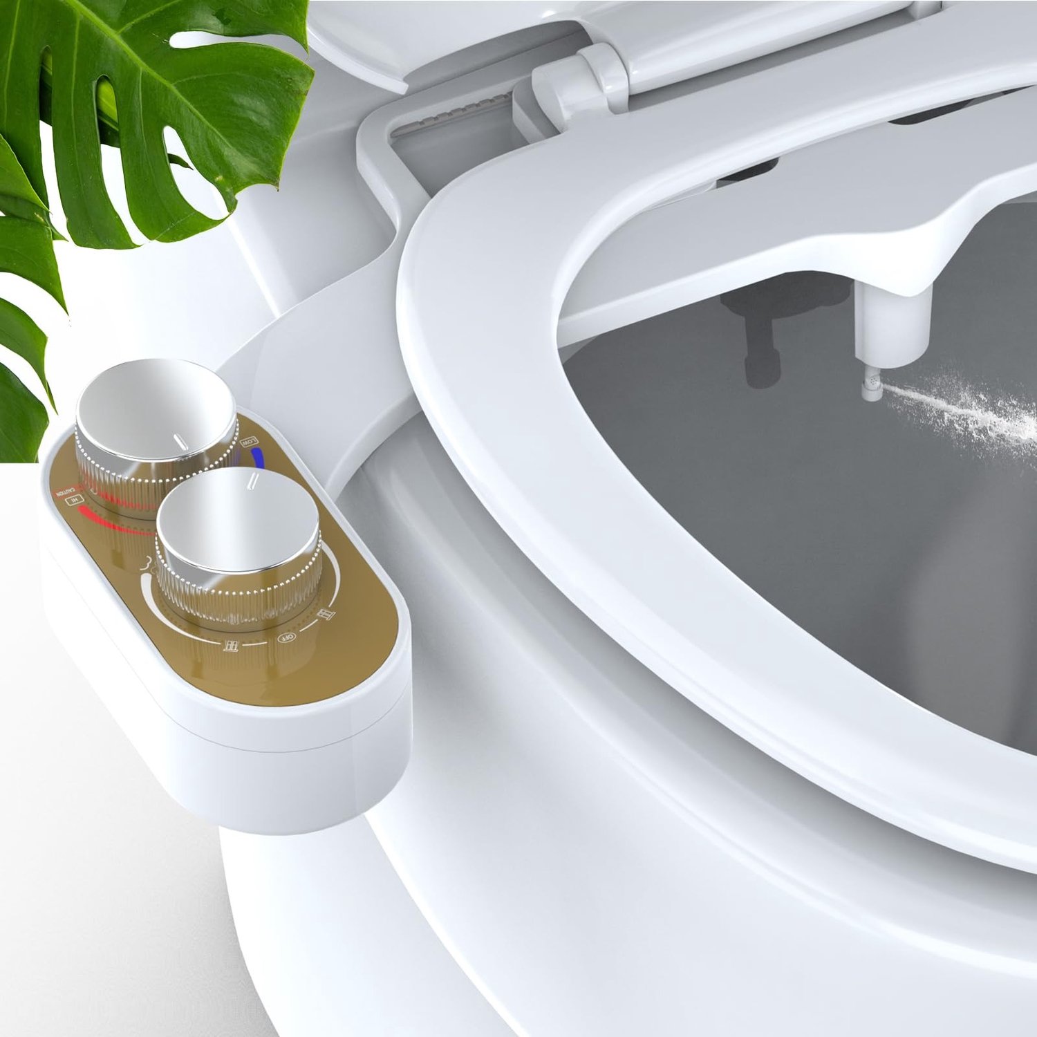Famanu – Toilet Bidet Attachment met Dubbele Nozzles, Verstelbare Waterdruk, Hygiënisch en Eenvoudige Installatie