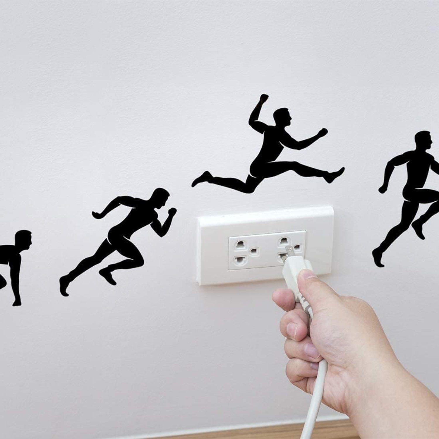 Muurdecoratie Vinyl Sticker Sport Motiverende Springende Kunst Poster