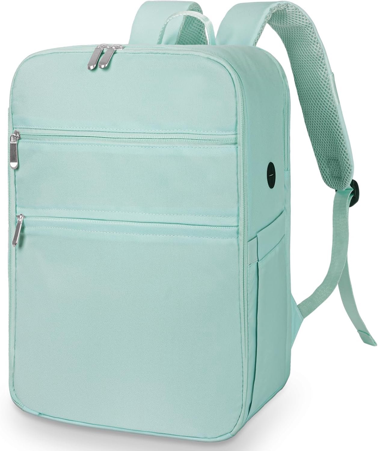 Handbagage rugzak vliegtuig - Cabin rugzak voor reizen - Rugtas voor laptop - Reistas met meerdere vakken - Oxford stof met laptopvak - Verstelbare gevoerde schouderbanden - Groen - 40 x 20 x 28 cm