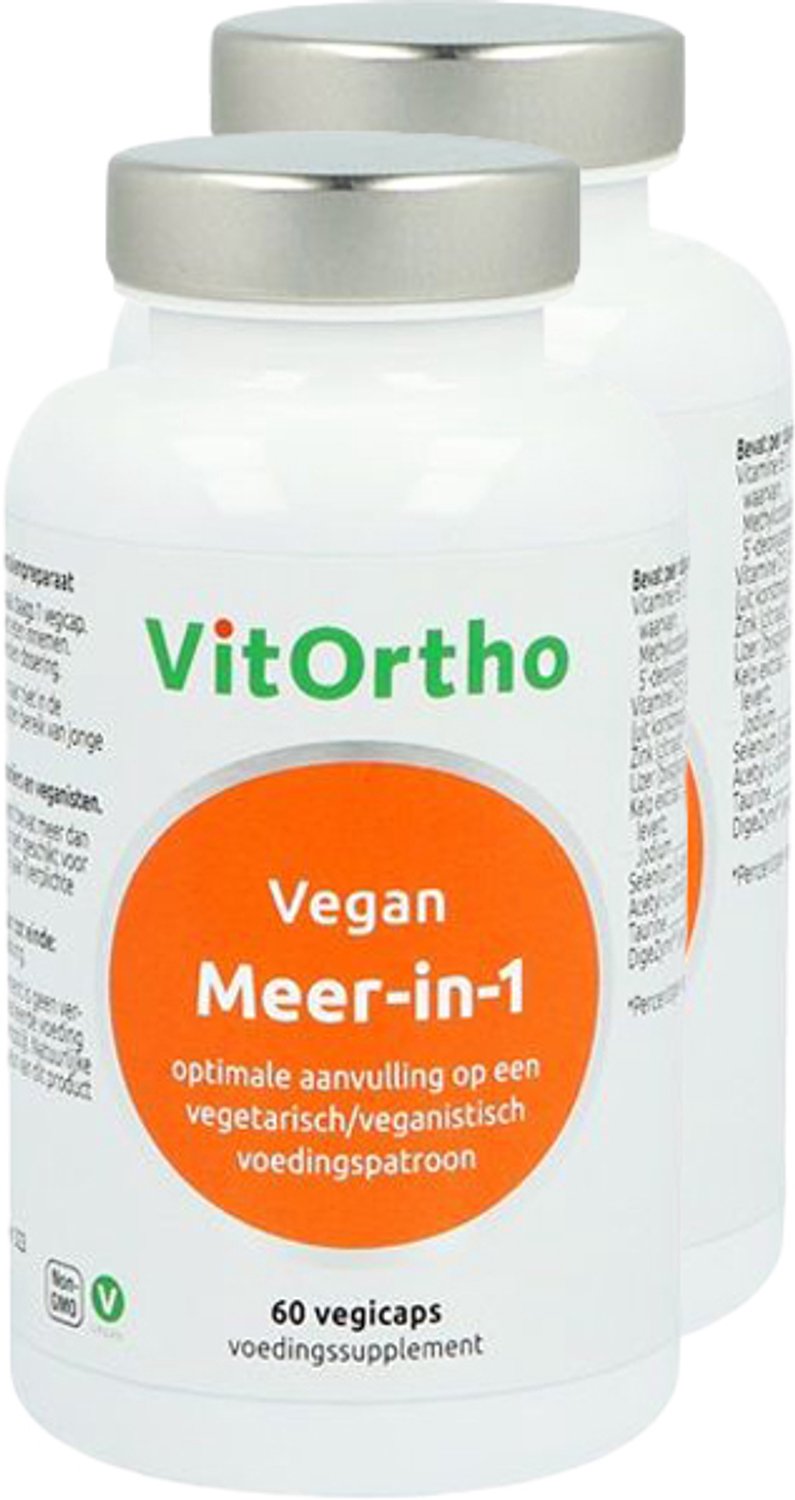Vitortho | Vegan Meer-In-1 | 60 Vegicaps | 2 Stuks | 2 x 60 Vegicaps