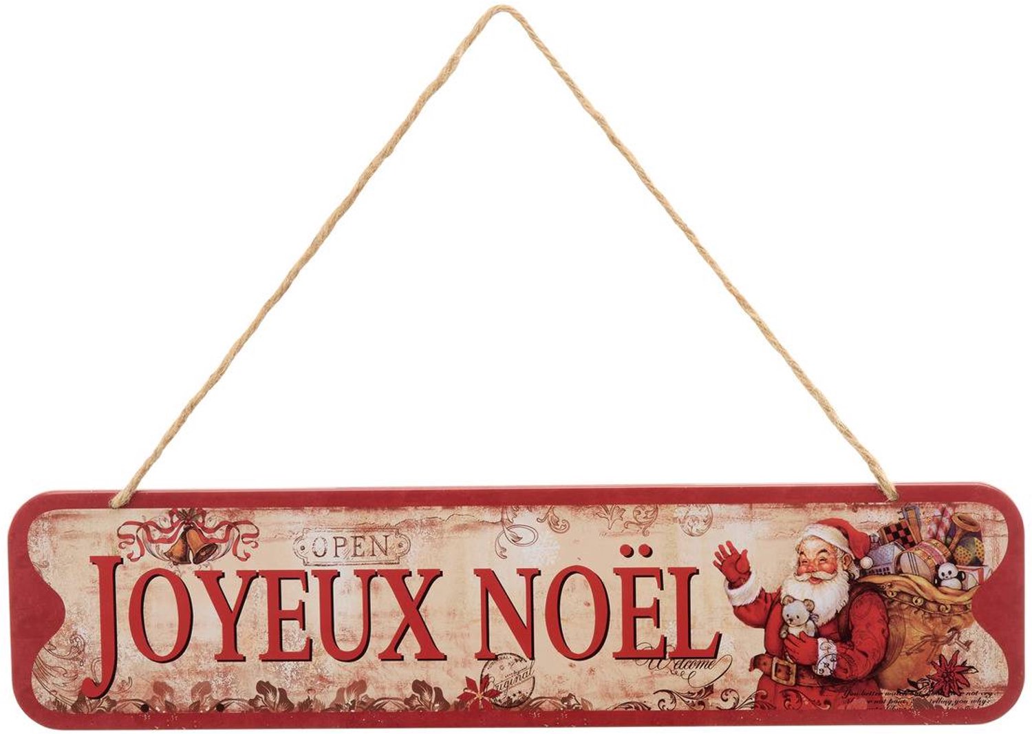 Plaque murale de Noël 50 x 0,5 x 12 cm 4 modèles assortis