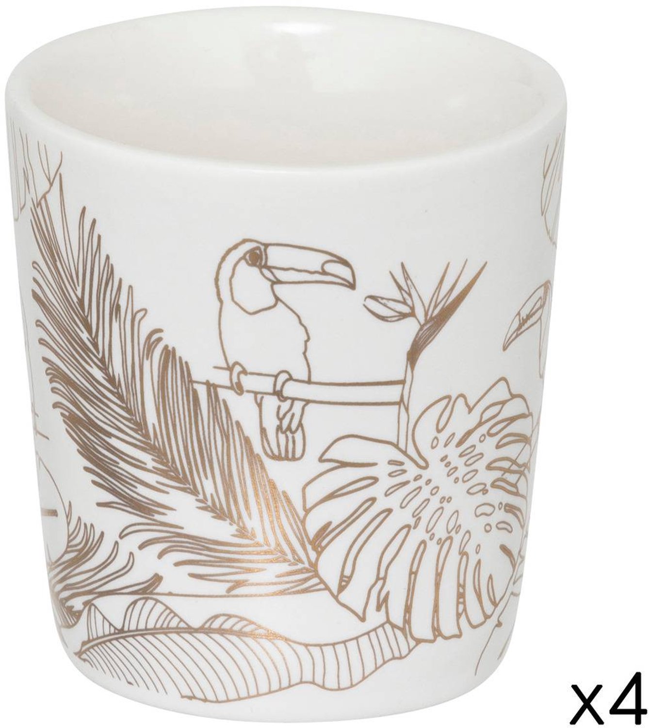 Set van 4 TOUCAN-kopjes