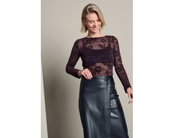 LolaLiza T-shirt T Flovel 02400418 1537 Aubergine Dames Maat - L