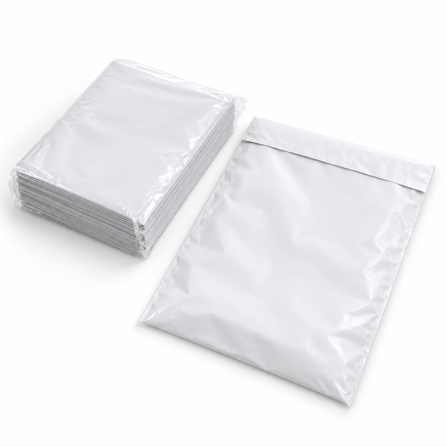 Witte Verzendzakken – 320 x 420 mm – 50 stuks – Folieverpakking