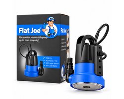 Flat Joe ® - Vlakzuigende Dompelpomp - 7000 l/h - Dweildroog tot 1mm - incl Aqua sensor - wateroverlast - kelderpomp - vlakzuiger - dweilpomp - FlatJoe vlakzuigpomp - hoogwater - kelder vijver of zwembad