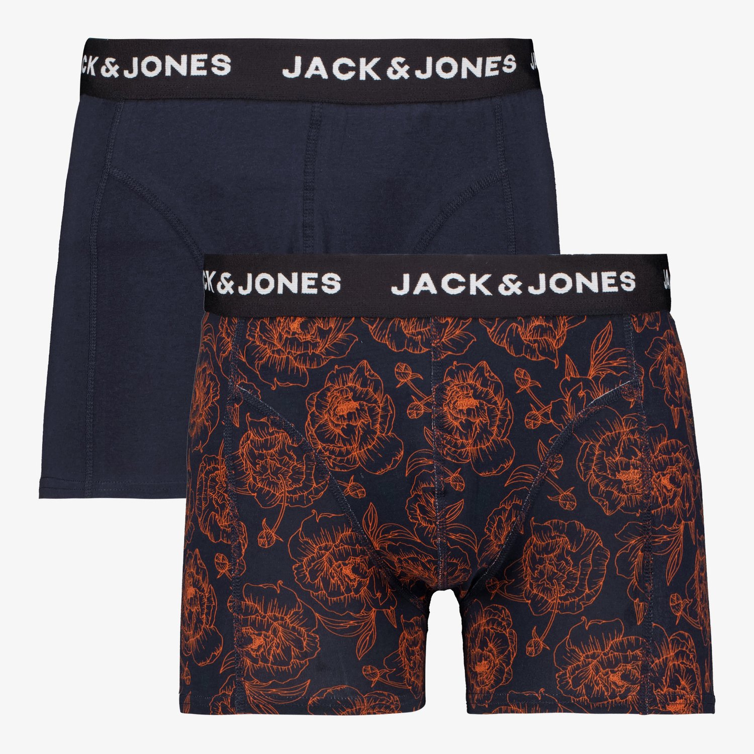 Jack en Jones 2-pack heren boxershorts blauw - Maat S
