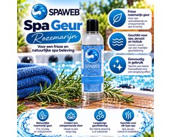 Spa Geur Rozemarijn 250 ml – Jacuzzi Geur – Hottub Geur – Spa Aroma – Geschikt voor Spa, Jacuzzi & Bubbelbad – Spaweb