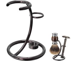 Shaving Brush Stand voor Douche, Veiligheidsscheermes Houder, Geschikt voor Vikings Blade Scheermessen, Roestvrij Staal en Duurzaam Ontwerp