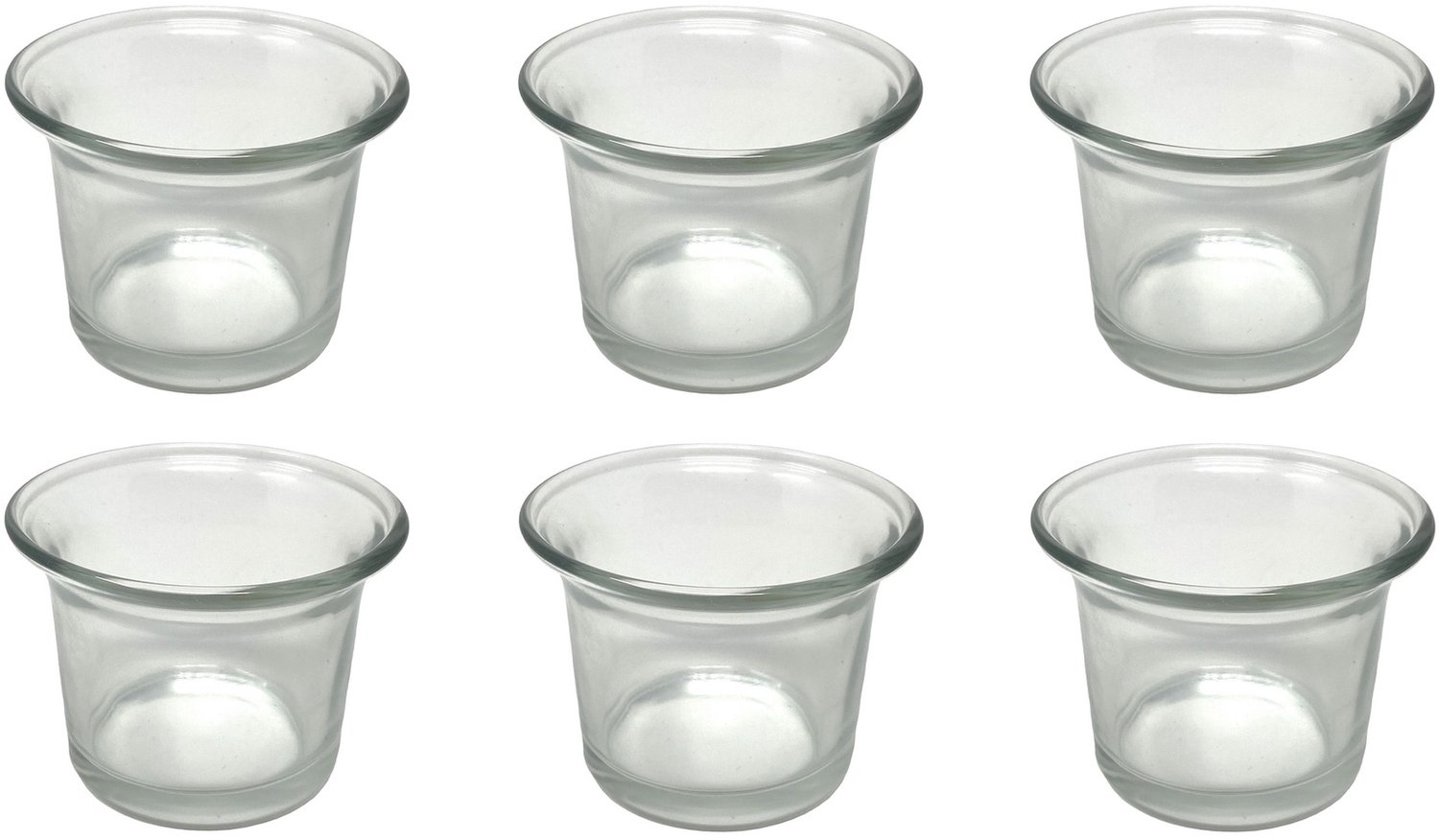 ‎DanDiBo Theelichtglaasjes helder - Set van 6 - 4,5 cm Transparant
