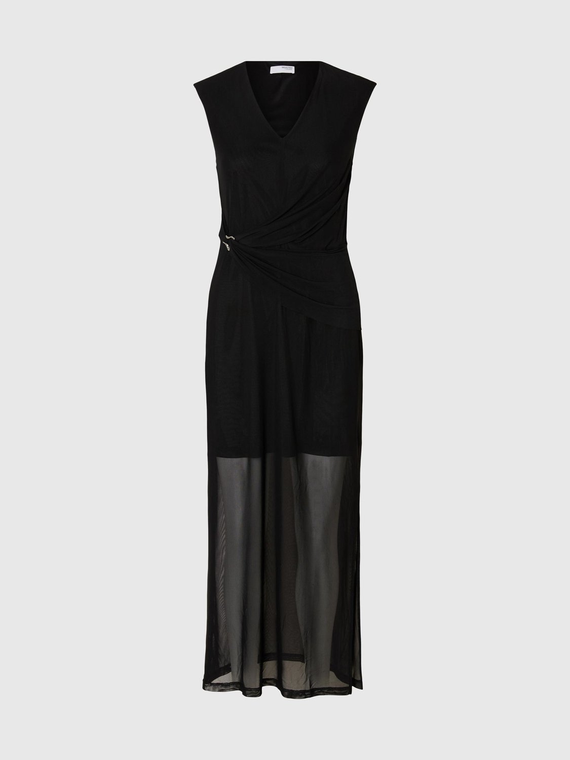 Selected Maxi jurk Mesh Black