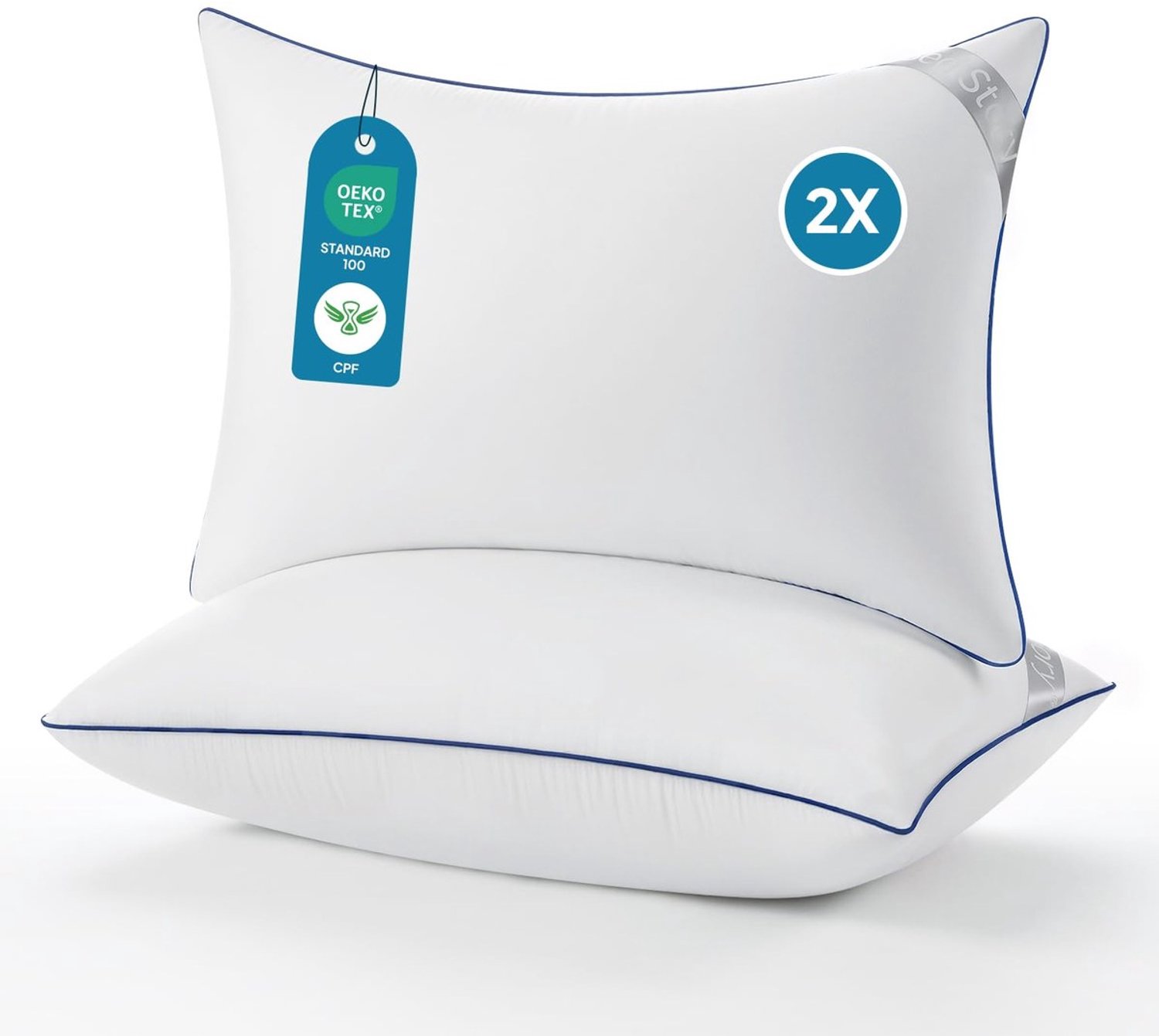 Duraxl Kussen - Polyester - 50 x 70 cm - Set van 2 Wit