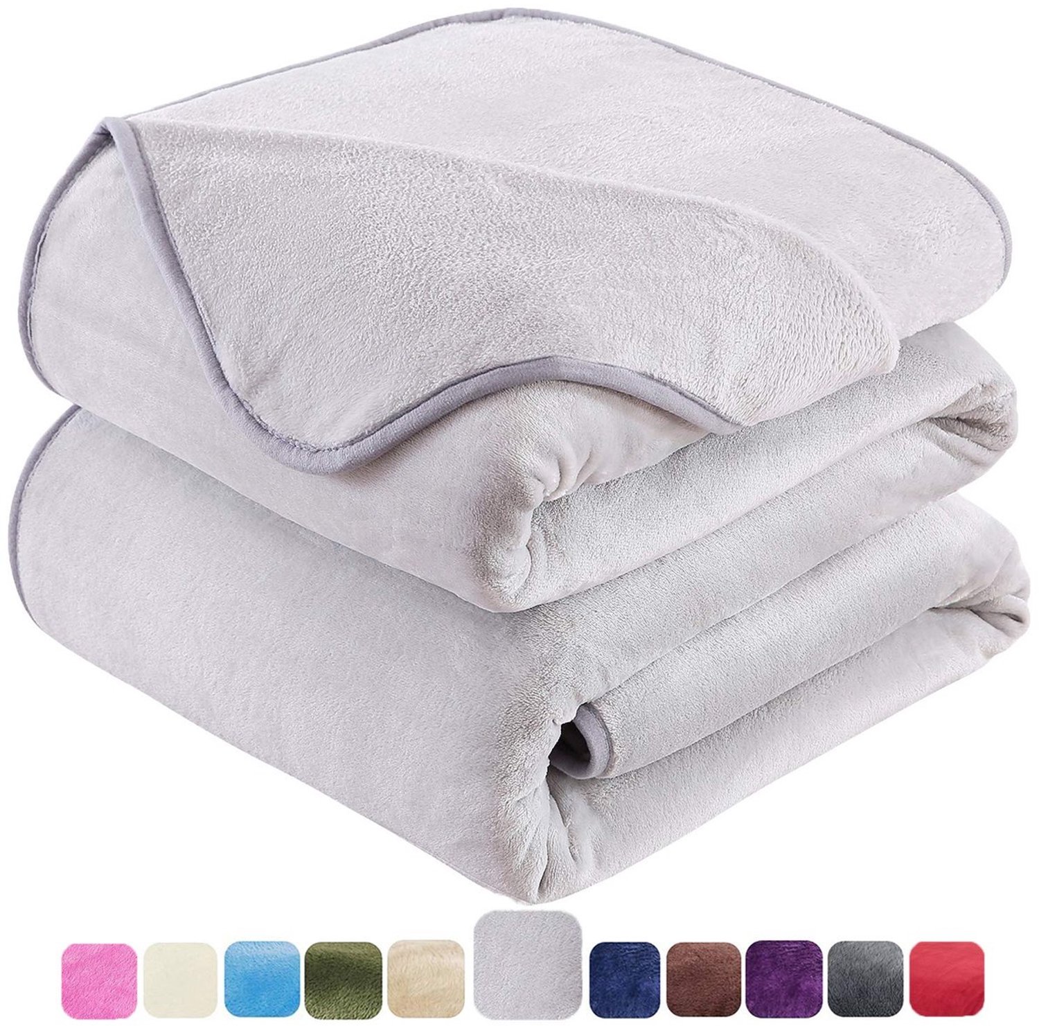 Duraxl Plaid - 230 x 270 cm - Fleece - Grijs