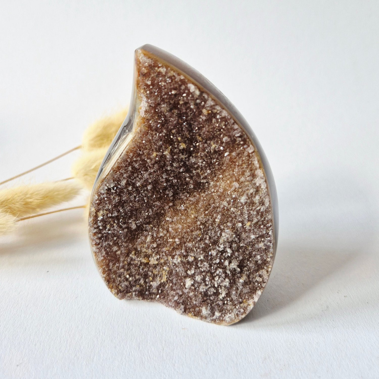 Moonlight Gemstones Druzy Agaat uit Uruguay – 225gram | Natuurlijke Geode Edelsteen Meerkleurig