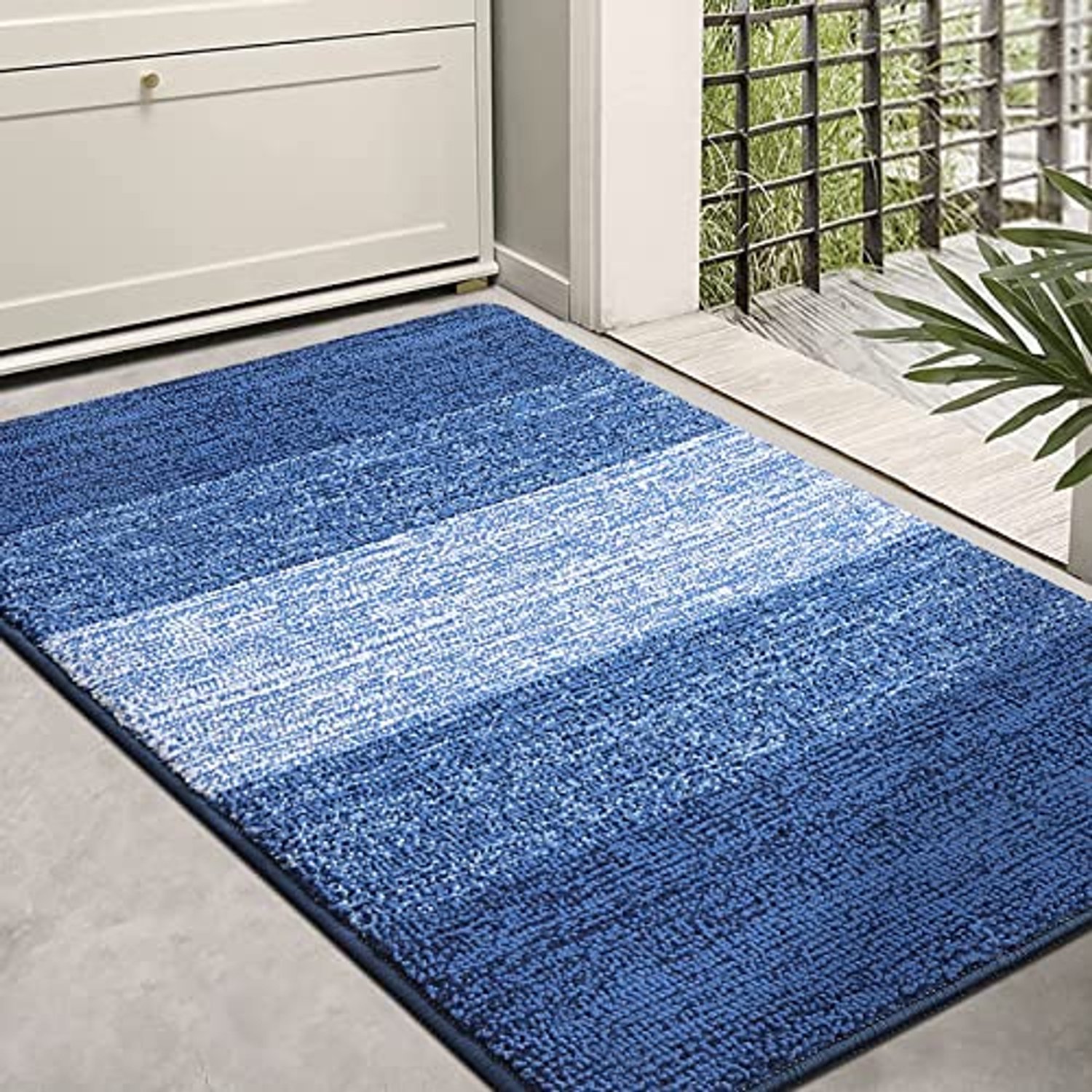 Homaxy Deurmat - Deurmat Antislip - Deurmat Binnen - Droogloopmat - Schoonloopmat - 61X92 cm - Marineblauw