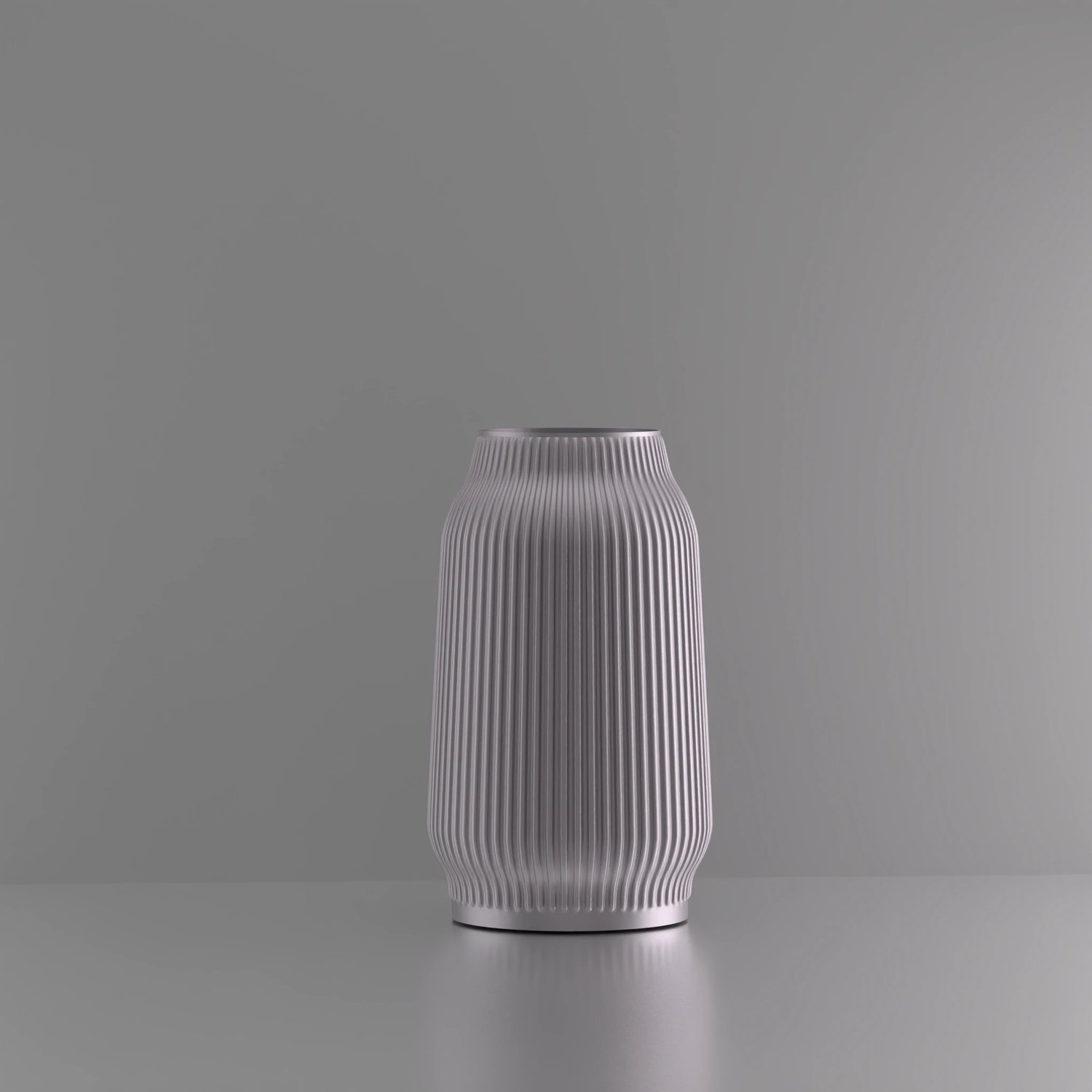 3d-gezellig Miranda - Vaas - Zilver - Maat 25 cm - Kunststof - Modern - Bloemenvaas - 100% gerecycled PLA (bioplastic)