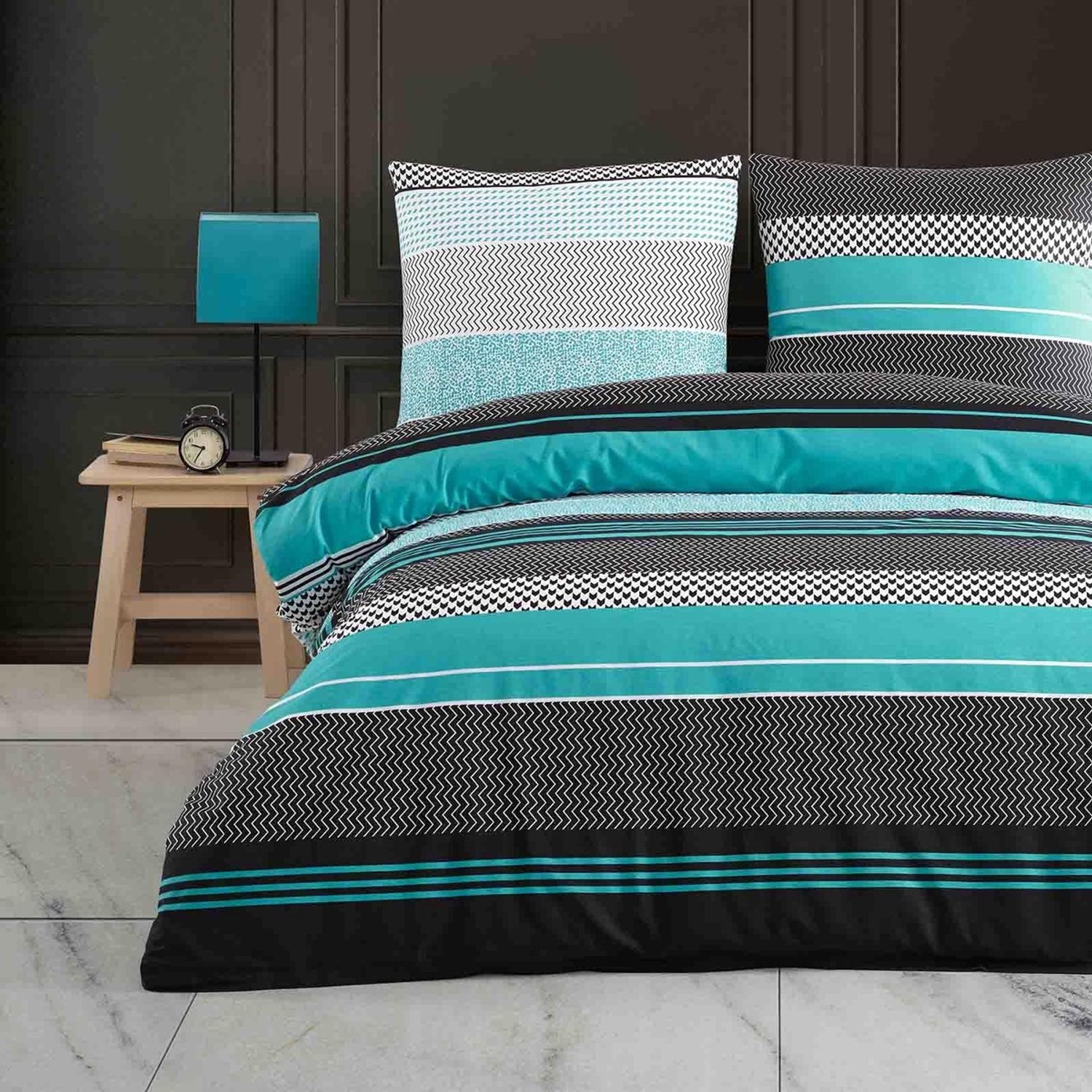 Duraxl Dekbedovertrek - 155 x 220 cm - Katoen - 2-delig Turquoise