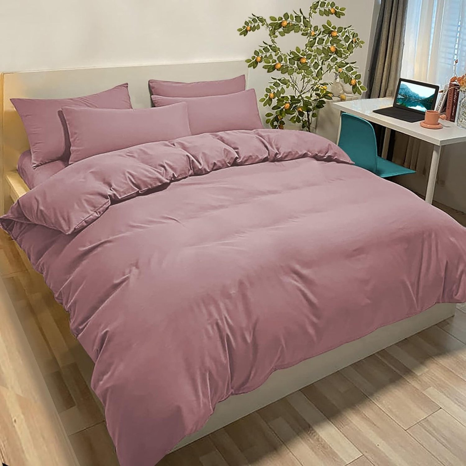 Duraxl Dekbedovertrek - 220 x 240 cm - Microvezel - Donkerroze