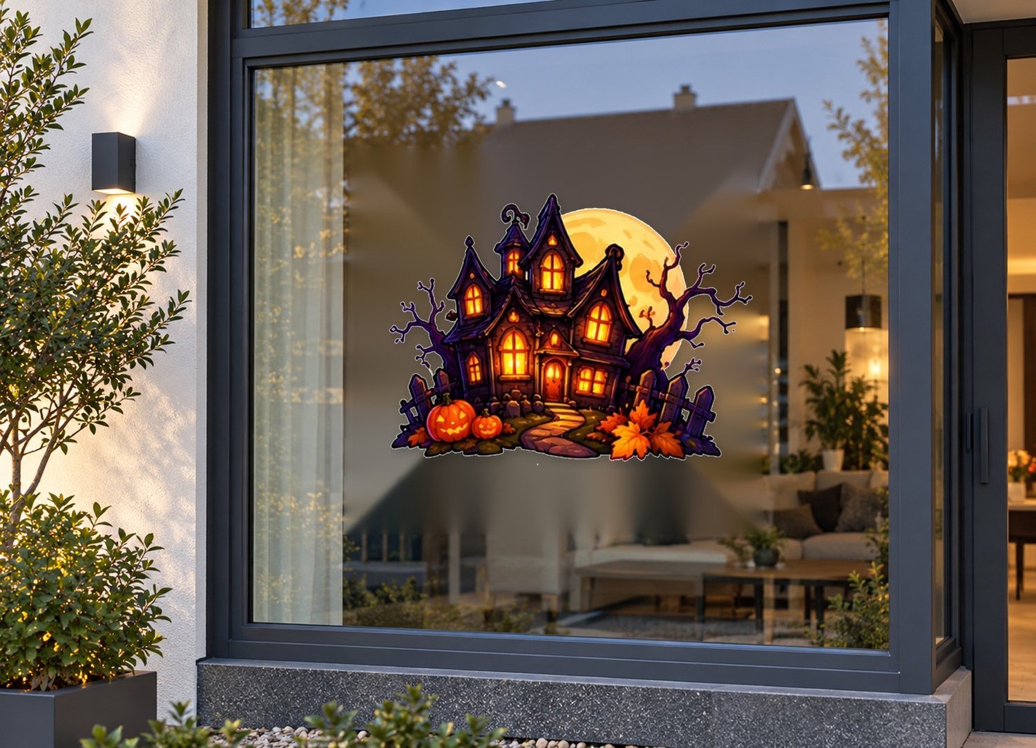 De Stickerman Halloween Raamsticker 50cm Breed Herbruikbaar Weerbestendig (CV4) Multi