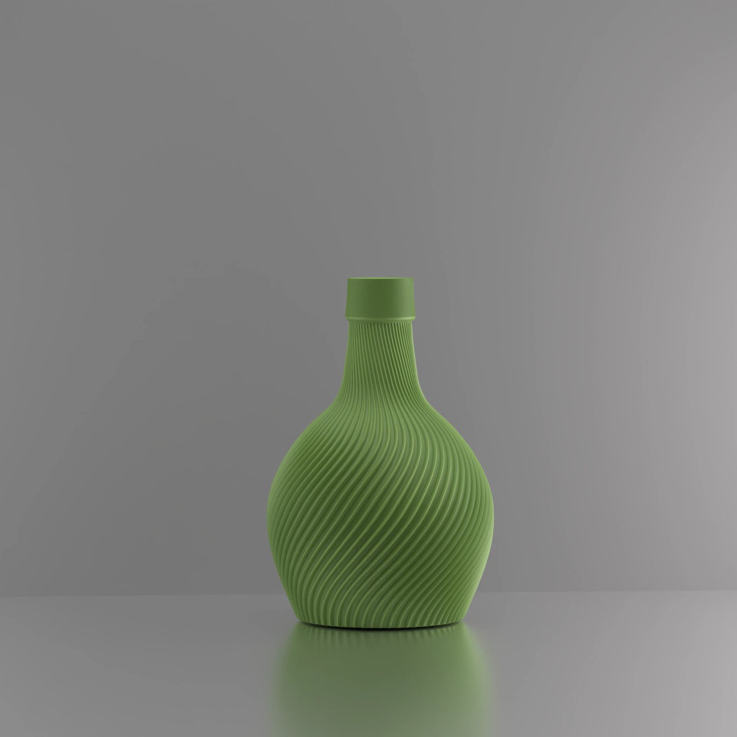 3d-gezellig Anzio - Vaas - Waterdicht - Lichtgroen - Maat 25 cm - Kunststof - Modern - Bloemenvaas - 100% gerecycled PLA (bioplastic)