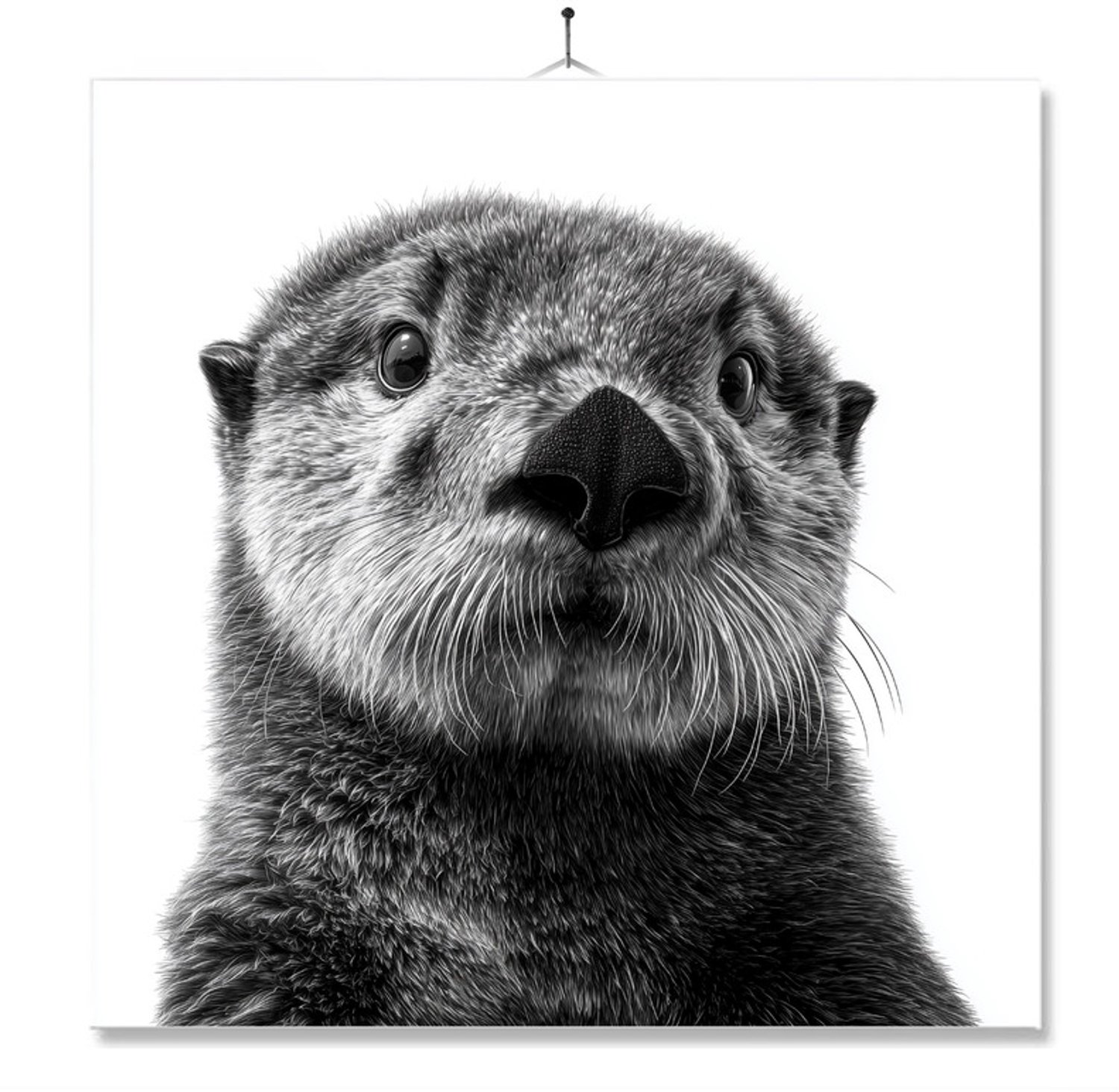 MC Living Tegel Met Opdruk | Otter | Cadeau | Inclusief Geschenkdoos | Standaard | Ophangsysteem Multi-Color