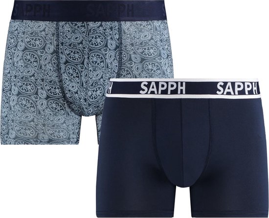 vrije tijd Geruststellen zakdoek Sapph Saul 2-Pack Micro Heren Onderbroek - Paisley/Navy - Maat XL | bol.com