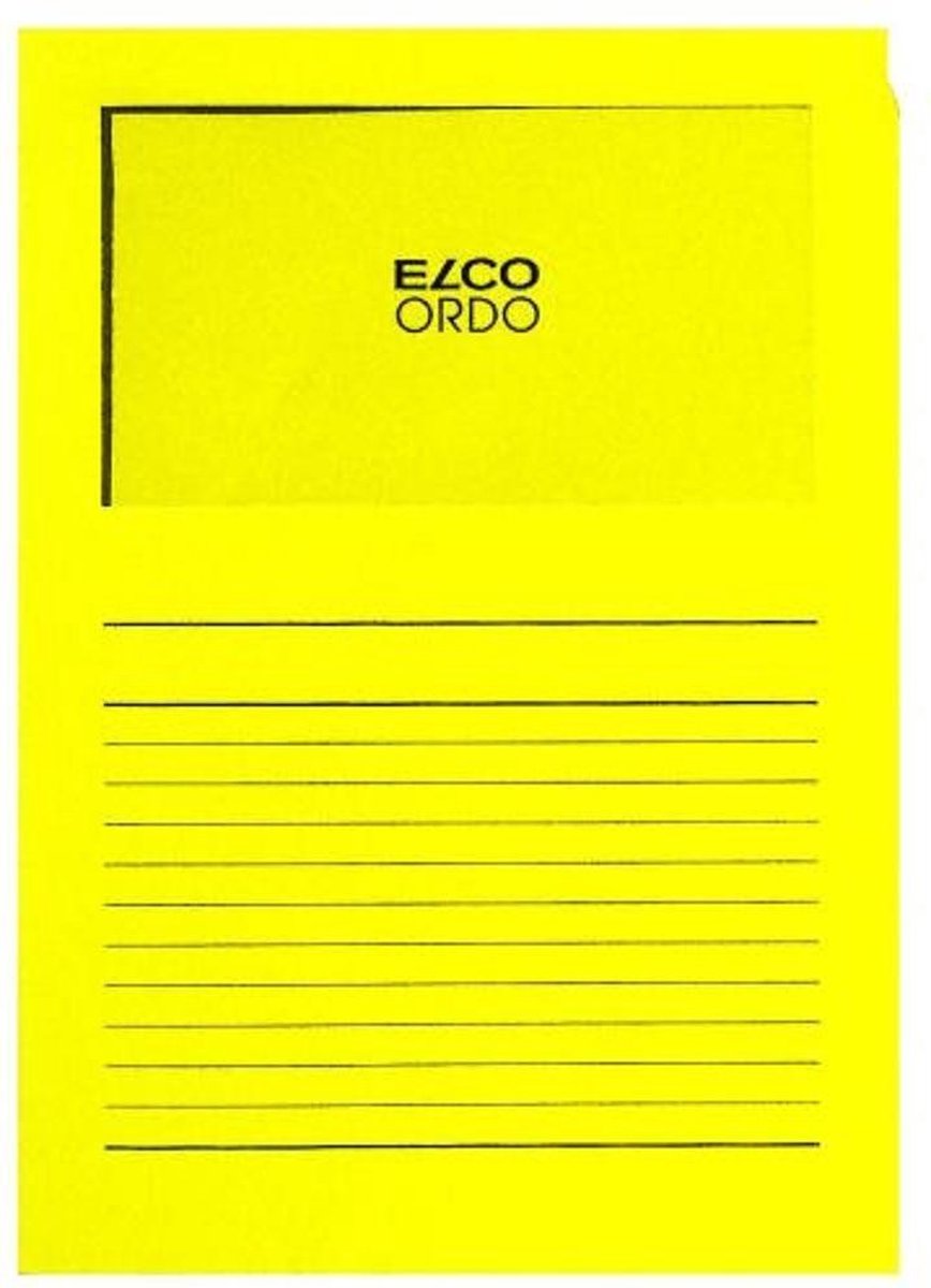 Elco Ordo Cassico - L-map met venster A4 100 stuks - 220 x 310 mm Geel - EO-29489-72