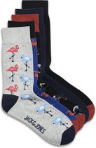 JACK&JONES ACCESSORIES JACSUMMER FLAMINGO SOCK 5 PACK Heren Sokken (Regular) - Maat ONESIZE