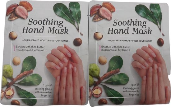 Set van 2 Handmaskers - Handmasker - Droge handen - Verzorgt en hydrateert  de handen -... | bol.com