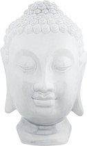 Hoofd Buddha Soft Grey Glazing Grijsxh31cm Aardewerk