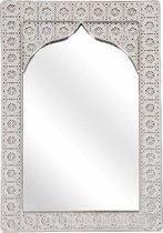 Spiegel - Decoratieve spiegel - Wandspiegel - In oriëntaalse stijl - Design spiegel - Zilveren spiegel - 37.5 x 56 x 1 cm