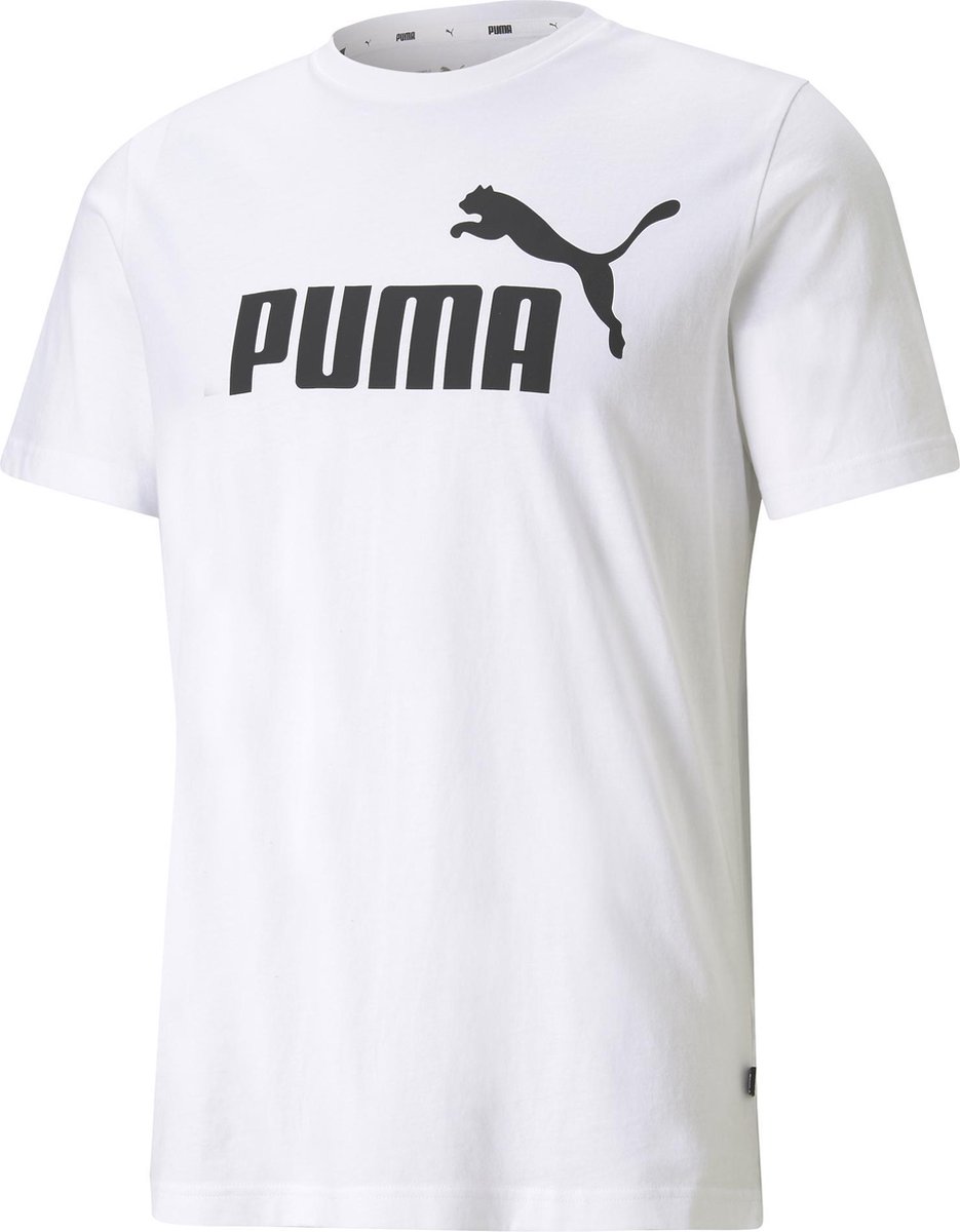 PUMA ESS Logo Tee Heren T-shirt Wit